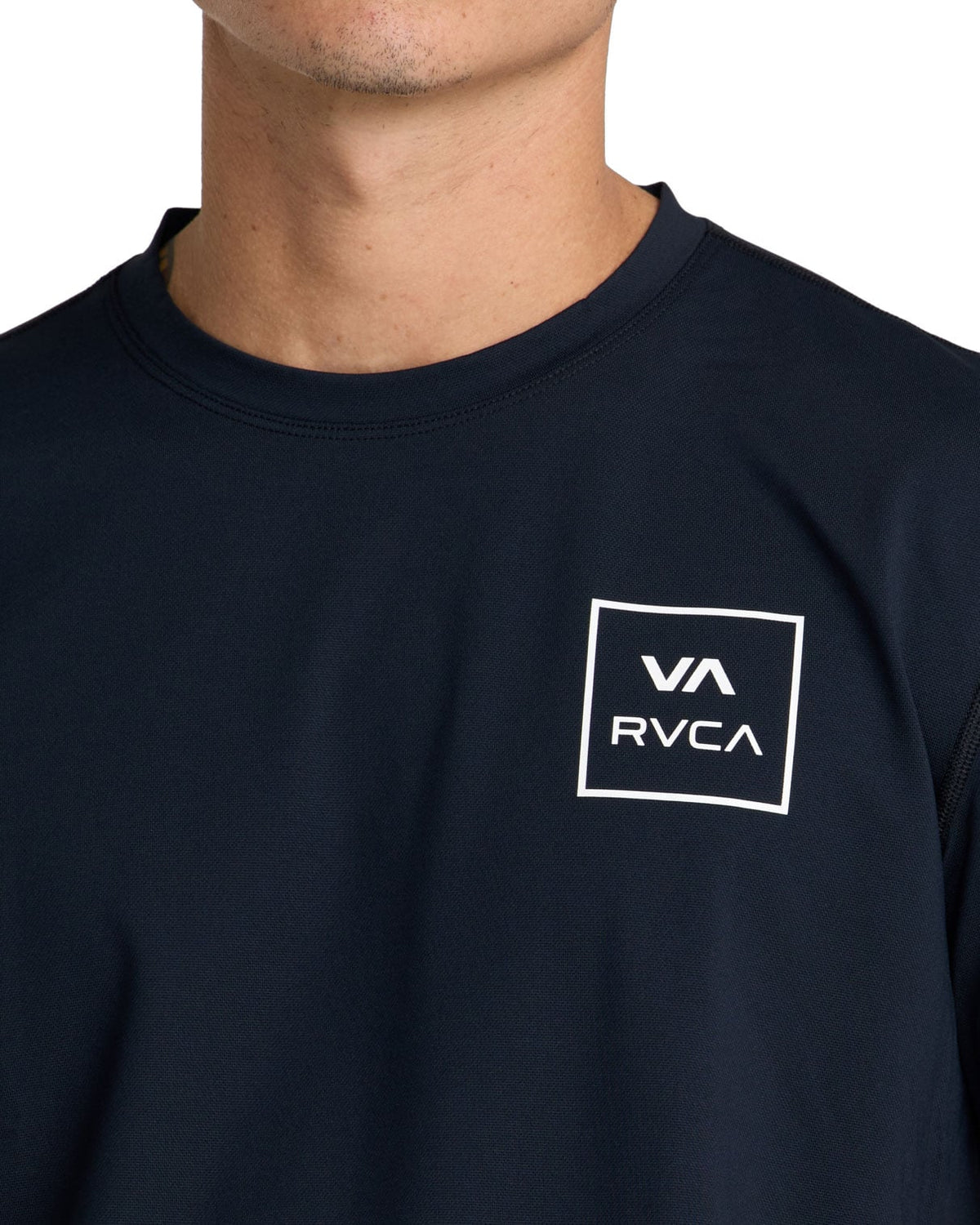 RVCA Men's Short Sleeve Surf Shirt - Black – alternate view 1