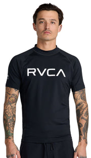 RVCA Men's Short Sleeve Rash Guard - Black