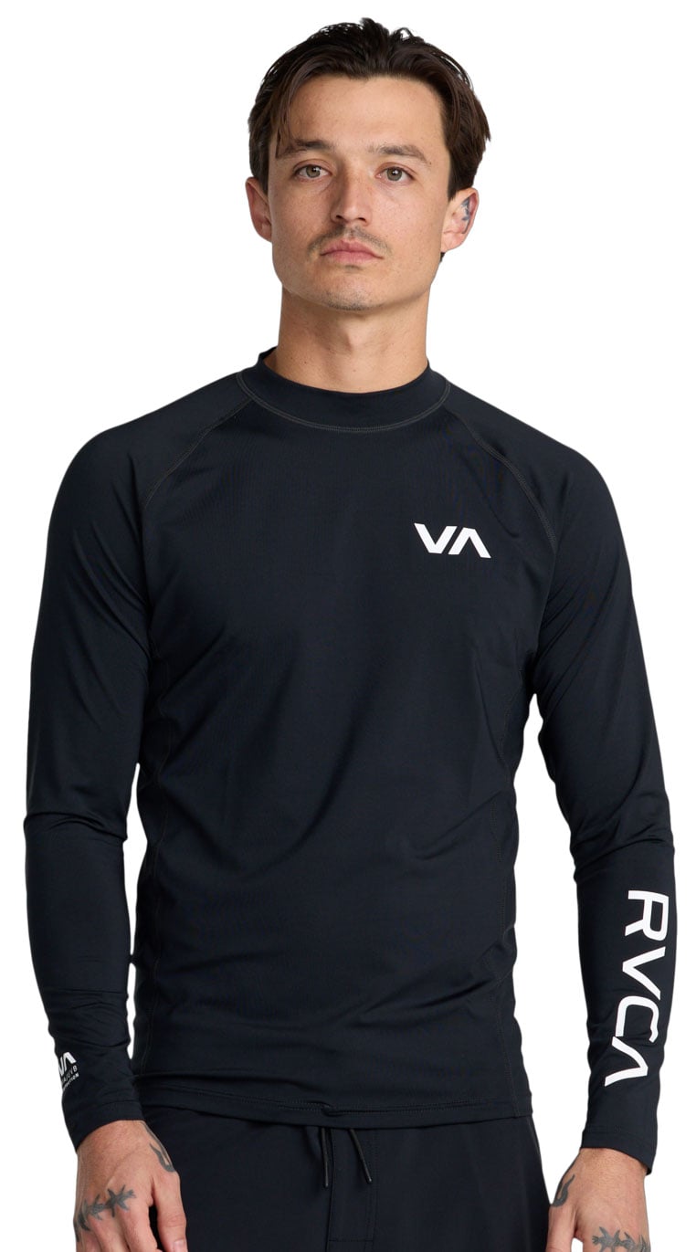 RVCA Men's Long Sleeve Rash Guard - Black