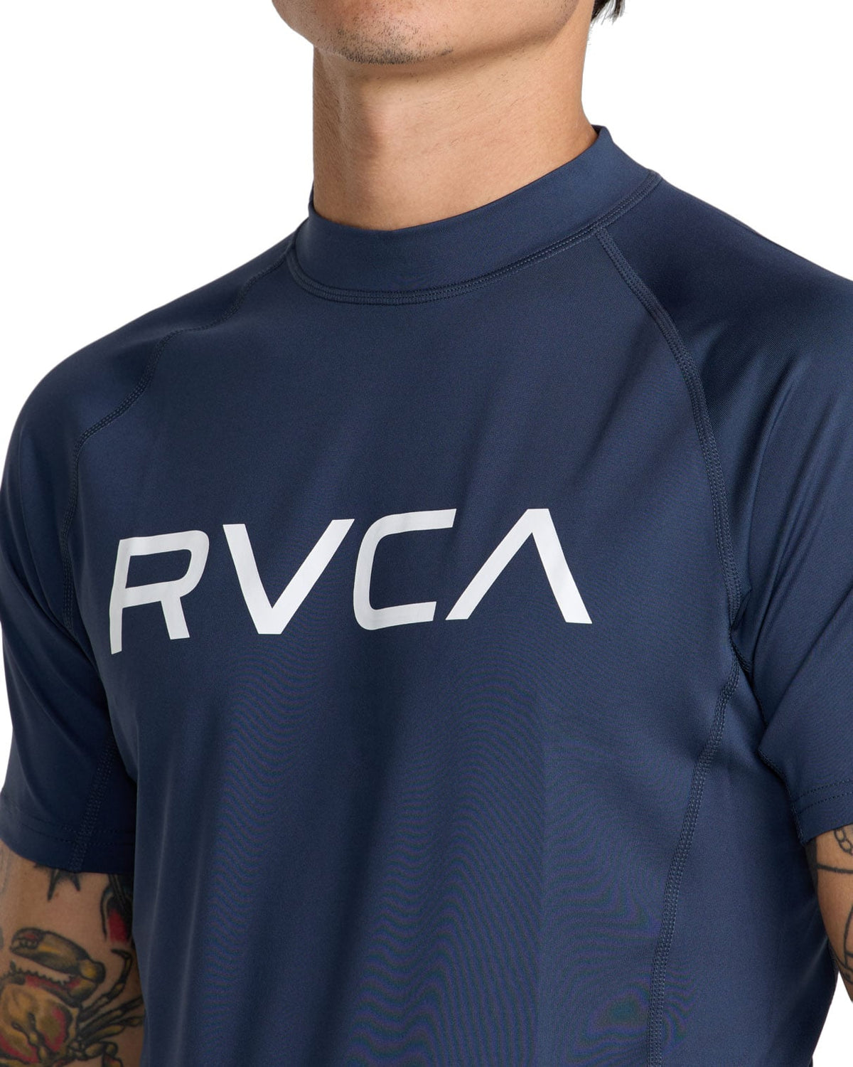 RVCA Men's Short Sleeve Rash Guard - Navy – alternate view 1