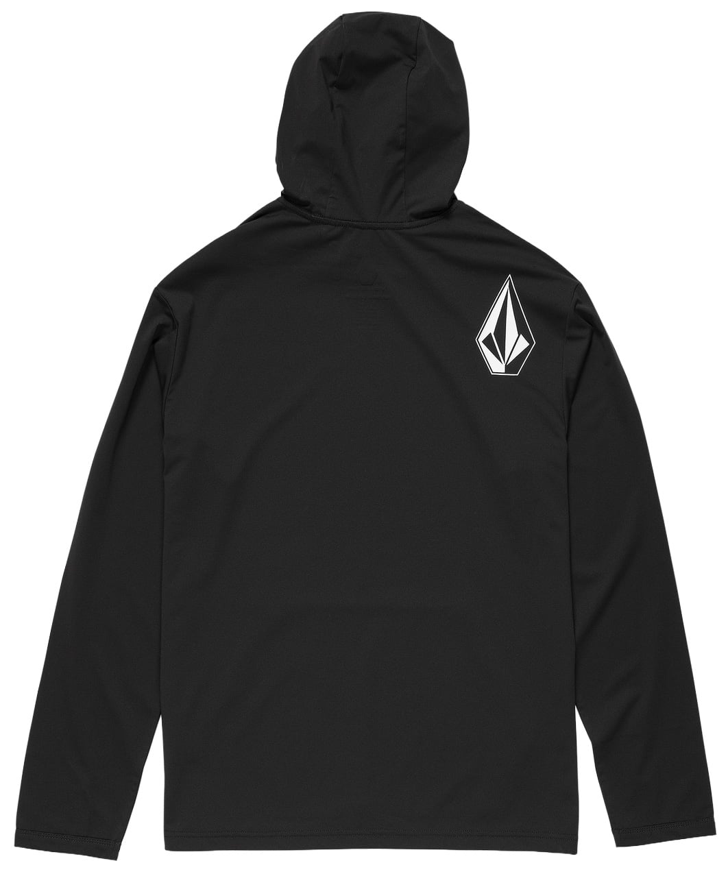 Volcom Pullover Long Sleeve Men's Hooded Rashguard - Black – back view