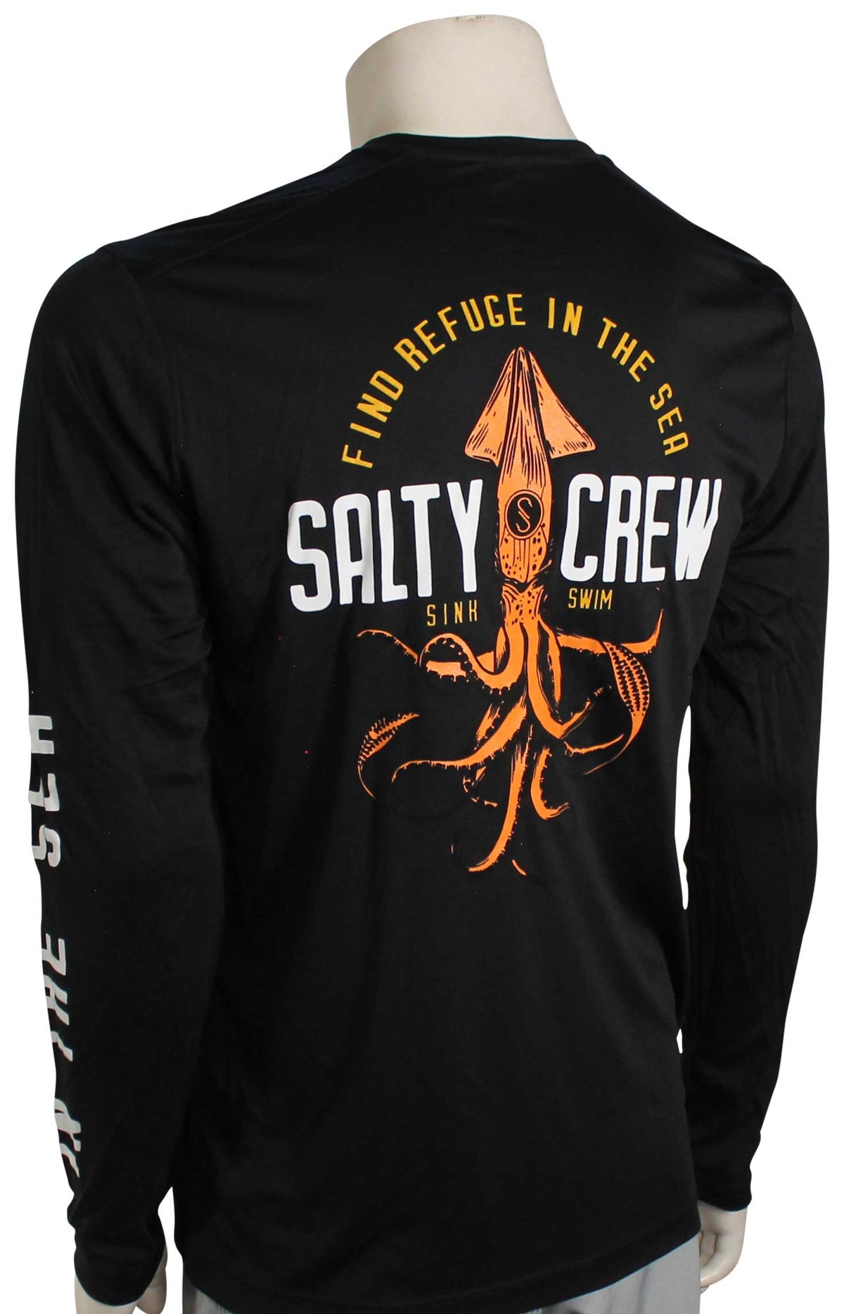 Salty Crew Colossal LS Surf Shirt - Black – back view