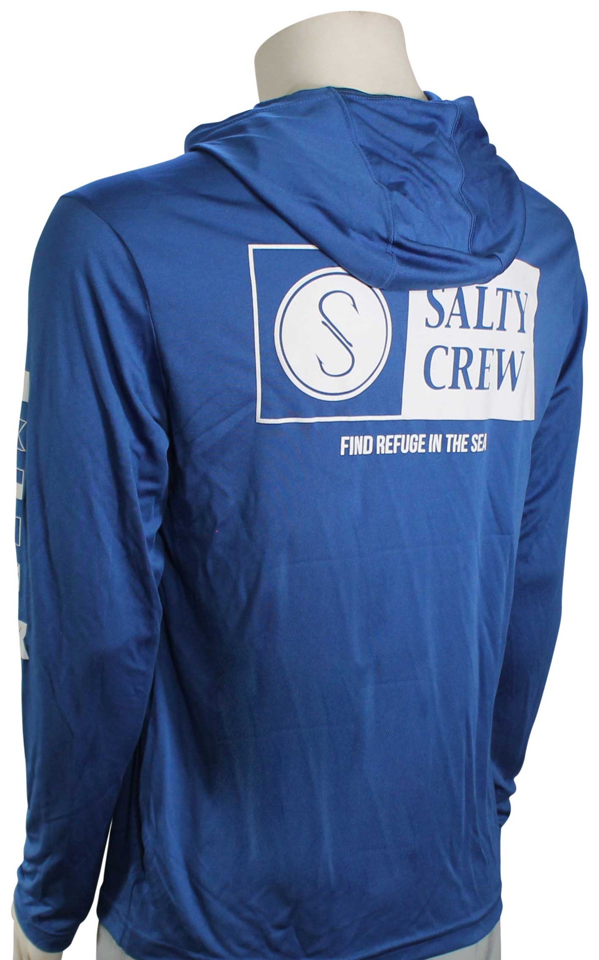 Salty Crew Alpha Hood Rashguard - Royal – back view