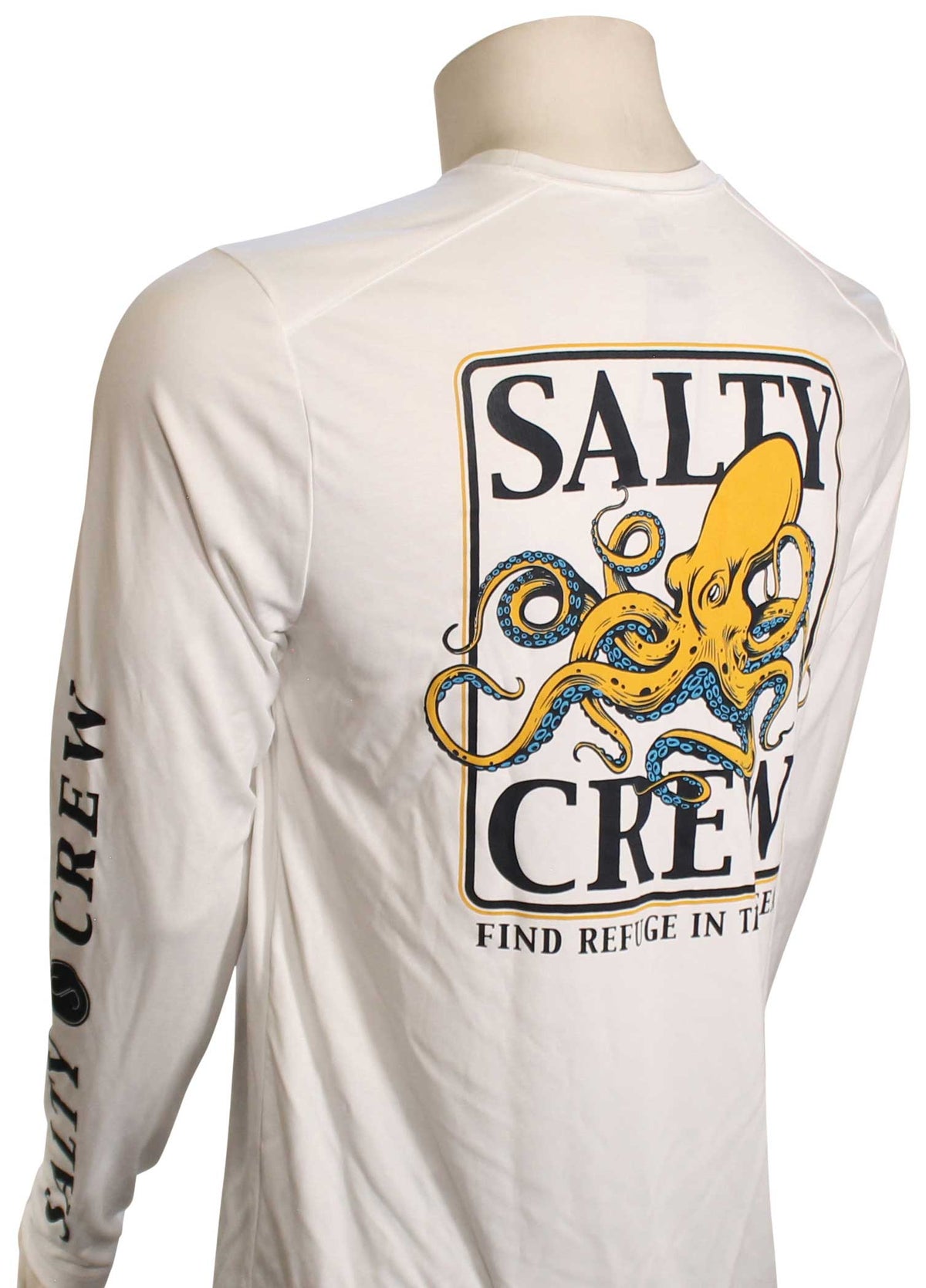 Salty Crew Ink Slinger LS Surf Shirt - White – back view