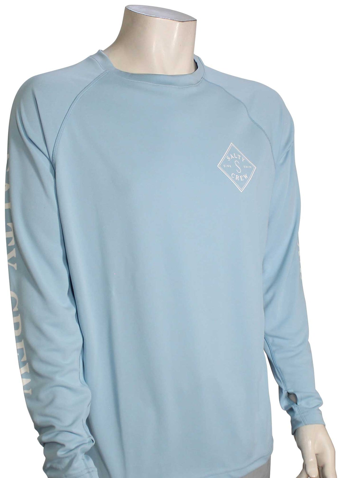 Salty Crew Tippet Pinnacle + LS Surf Shirt - Light Blue