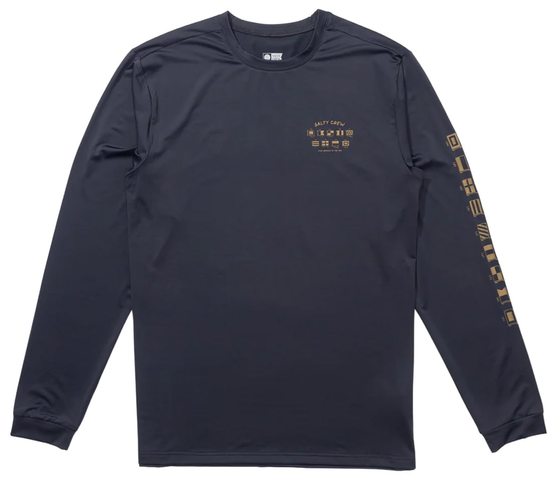 Salty Crew Call Sign LS Sun Shirt - Charcoal