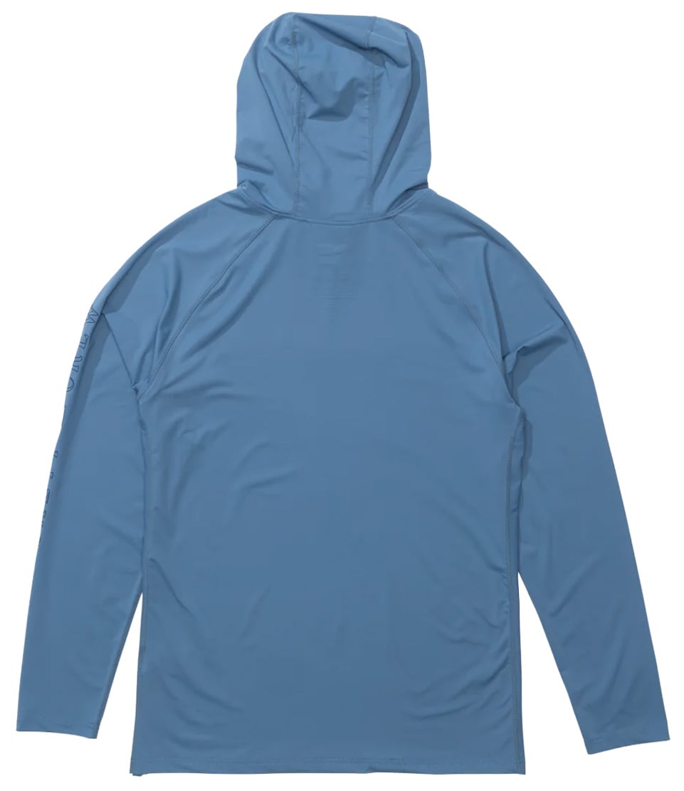 Salty Crew Apex Men's Long Sleeve Hooded Sun Shirt - Captain's Blue – back view