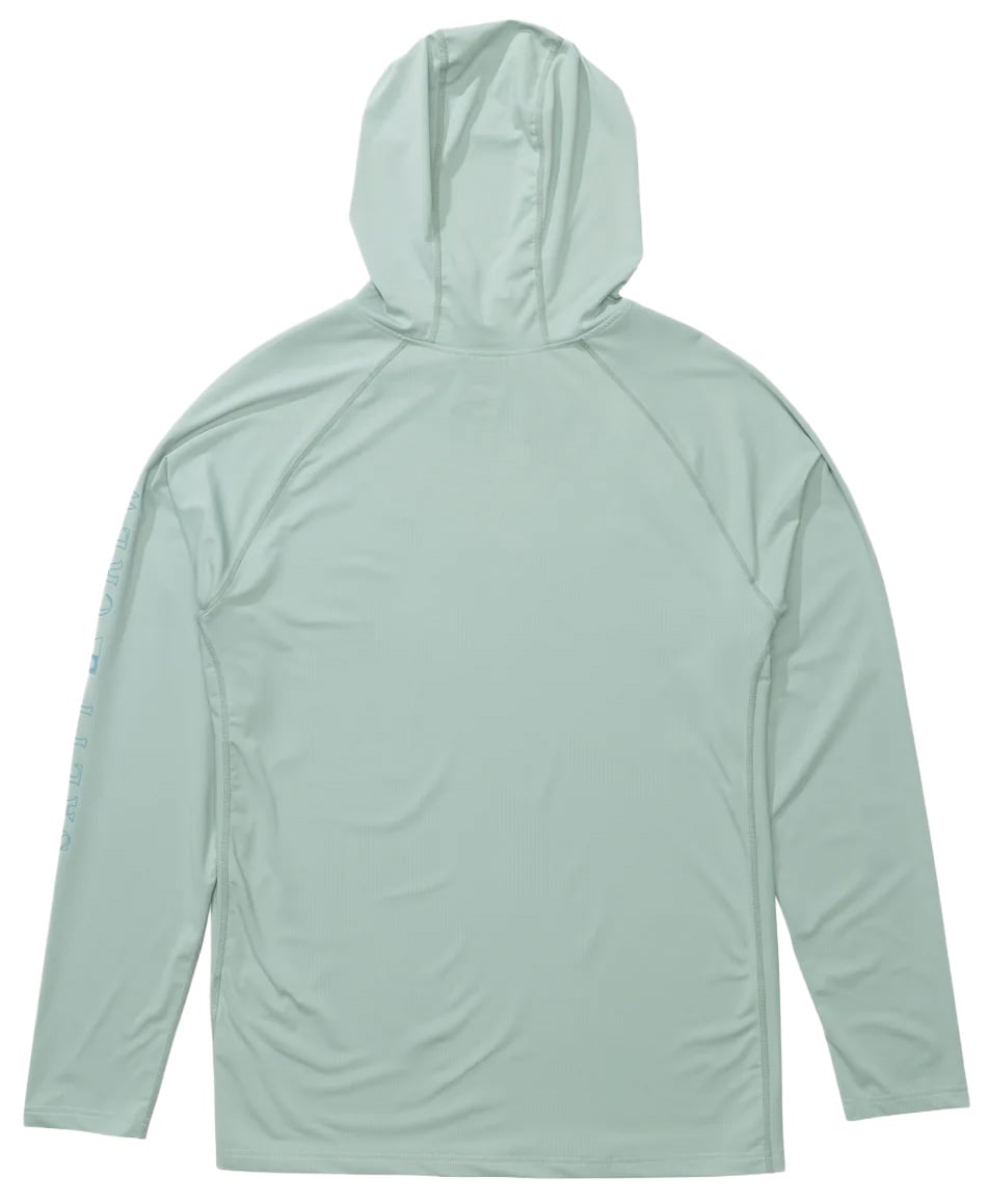 Salty Crew Apex Men's Long Sleeve Hooded Sun Shirt - Jade – back view