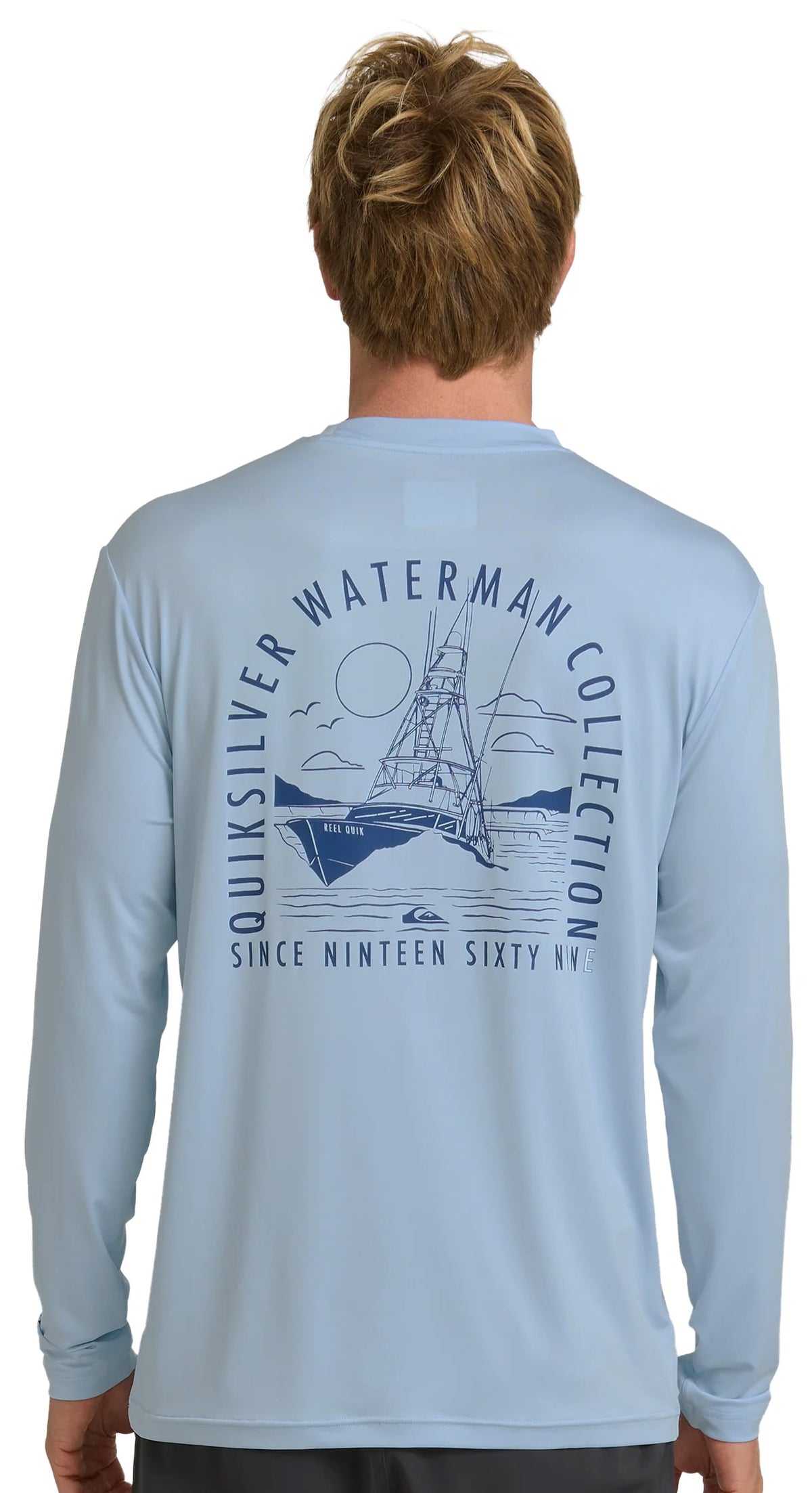 Quiksilver Waterman Cool Breeze LS Surf Shirt - Skyway – back view