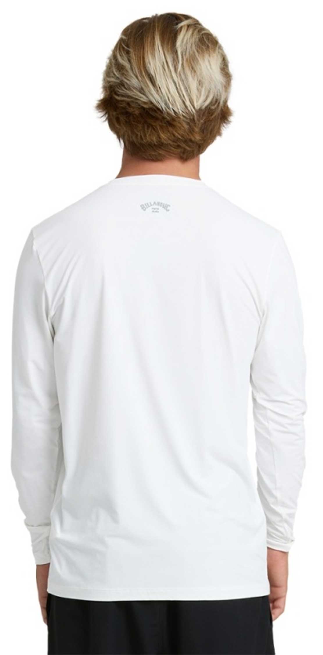 Billabong All Day Wave Loose Fit LS Rash Guard - White – back view