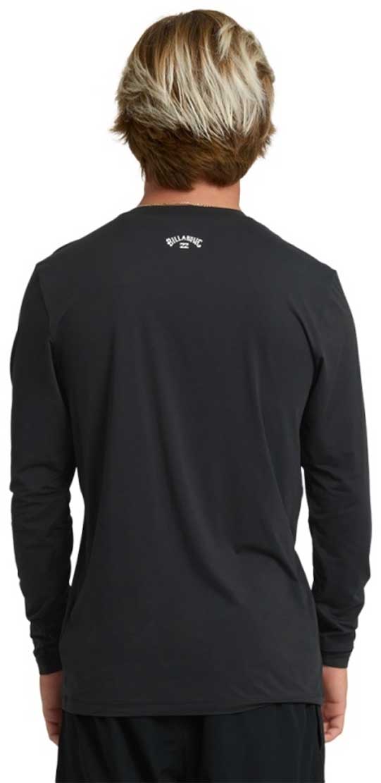 Billabong All Day Wave Loose Fit LS Rash Guard - Black – back view