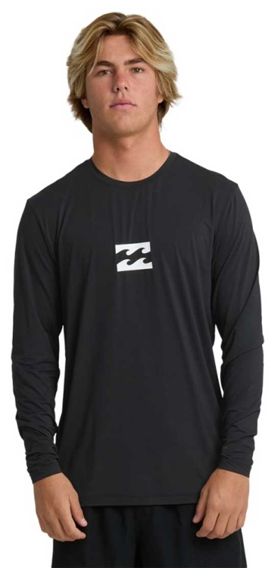 Billabong All Day Wave Loose Fit LS Rash Guard - Black