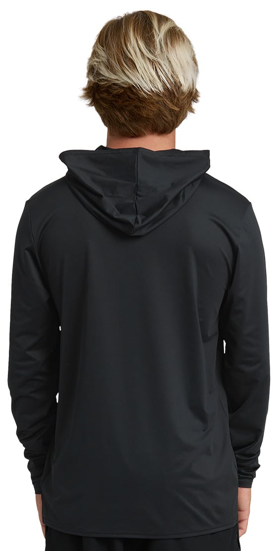 Billabong Arch Mesh Loose Fit Hooded Men's Long Sleeve Rash Guard - Black – back view