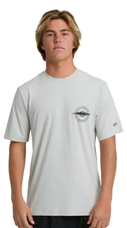 Billabong Hollow Diamond Loose Fit Men's Short Sleeve Surf Tee - Silver