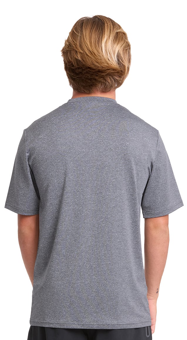 Billabong All Day Wave Loose Fit Men's Short Sleeve Surf Tee - Light Grey Heather – back view