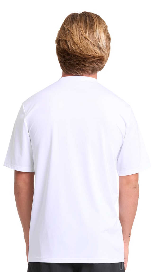 Billabong All Day Wave Loose Fit Men's Short Sleeve Surf Tee - White – back view