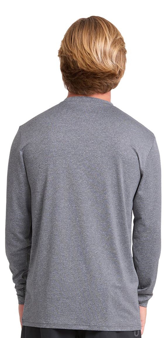 Billabong All Day Wave Loose Fit Men's Long Sleeve Surf Tee - Heather Grey – back view
