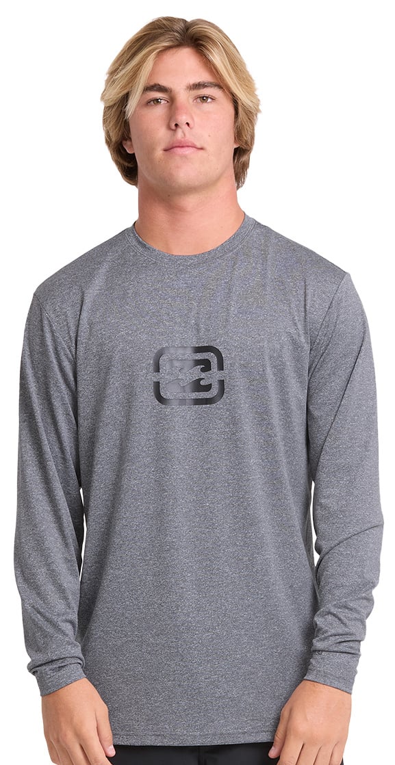 Billabong All Day Wave Loose Fit Men's Long Sleeve Surf Tee - Heather Grey