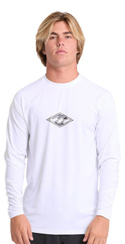 Billabong All Day Wave Loose Fit Men's Long Sleeve Surf Tee - White