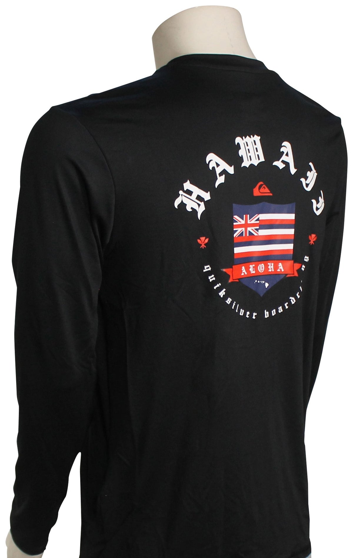 Quiksilver Hawaii Royalty LS Surf Shirt - Black – back view