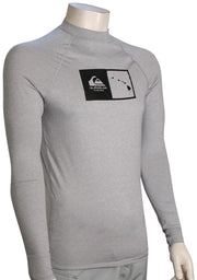 Quiksilver Hawaii Double Down LS Rash Guard - Sleet Heather