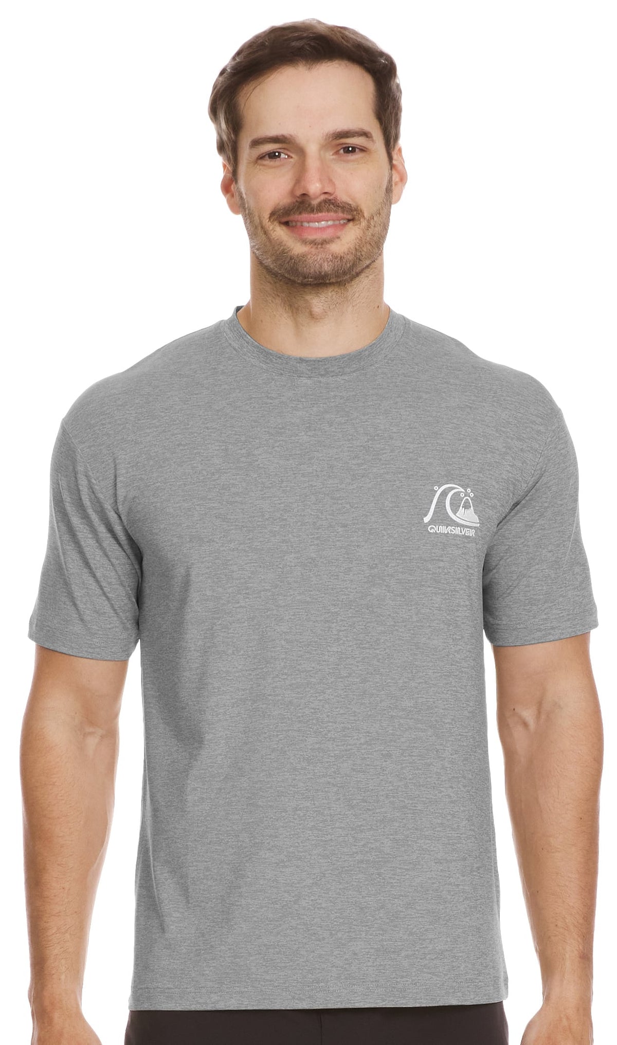 Quiksilver DNA Logo SS Surf Shirt - Smoked Grey Heather