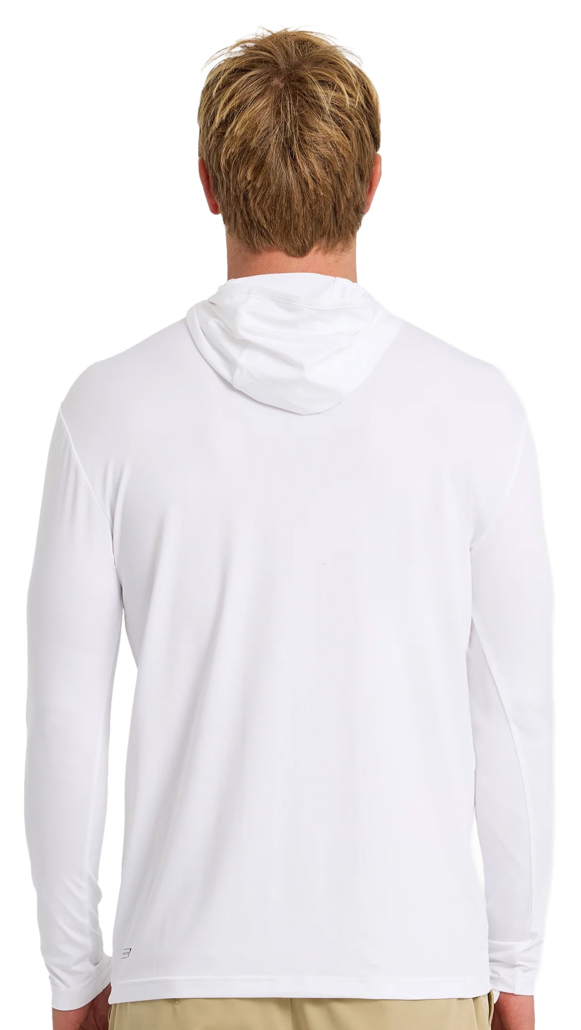 Quiksilver Everyday Hooded UPF 50 Men's Long Sleeve Surf Shirt - White – back view