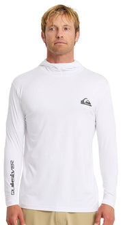 Quiksilver Everyday Hooded UPF 50 Men's Long Sleeve Surf Shirt - White