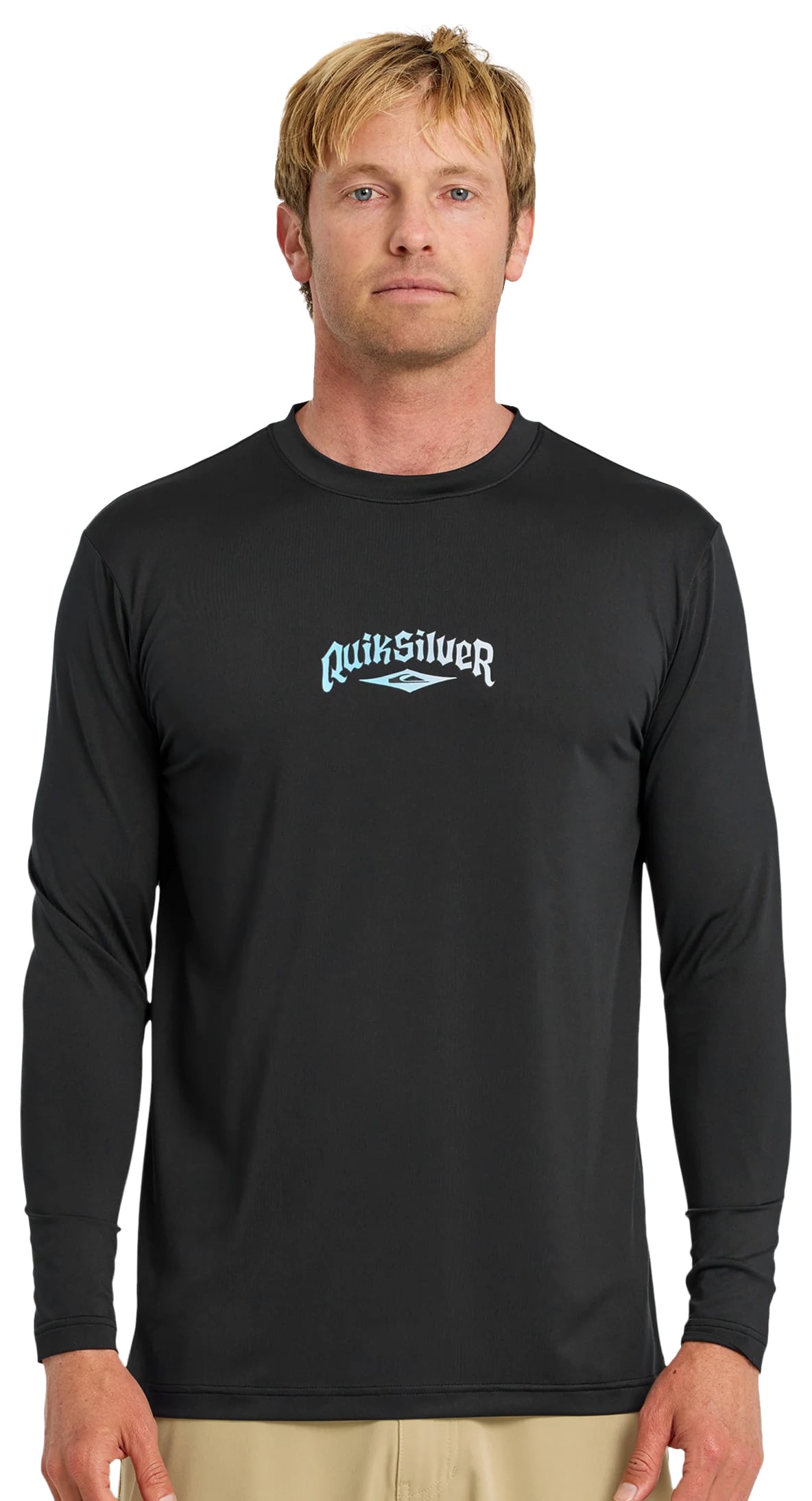 Quiksilver Everyday Graphic UPF 50 Men's Long Sleeve Surf Shirt - Black