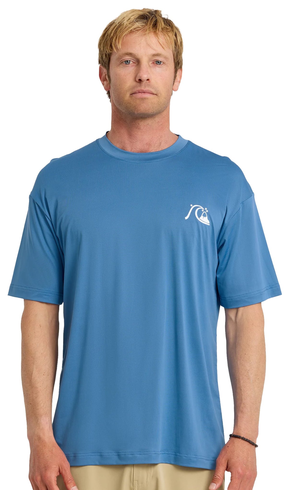 Quiksilver DNA Logo UPF 50 Men's Short Sleeve Surf Shirt - Rivera