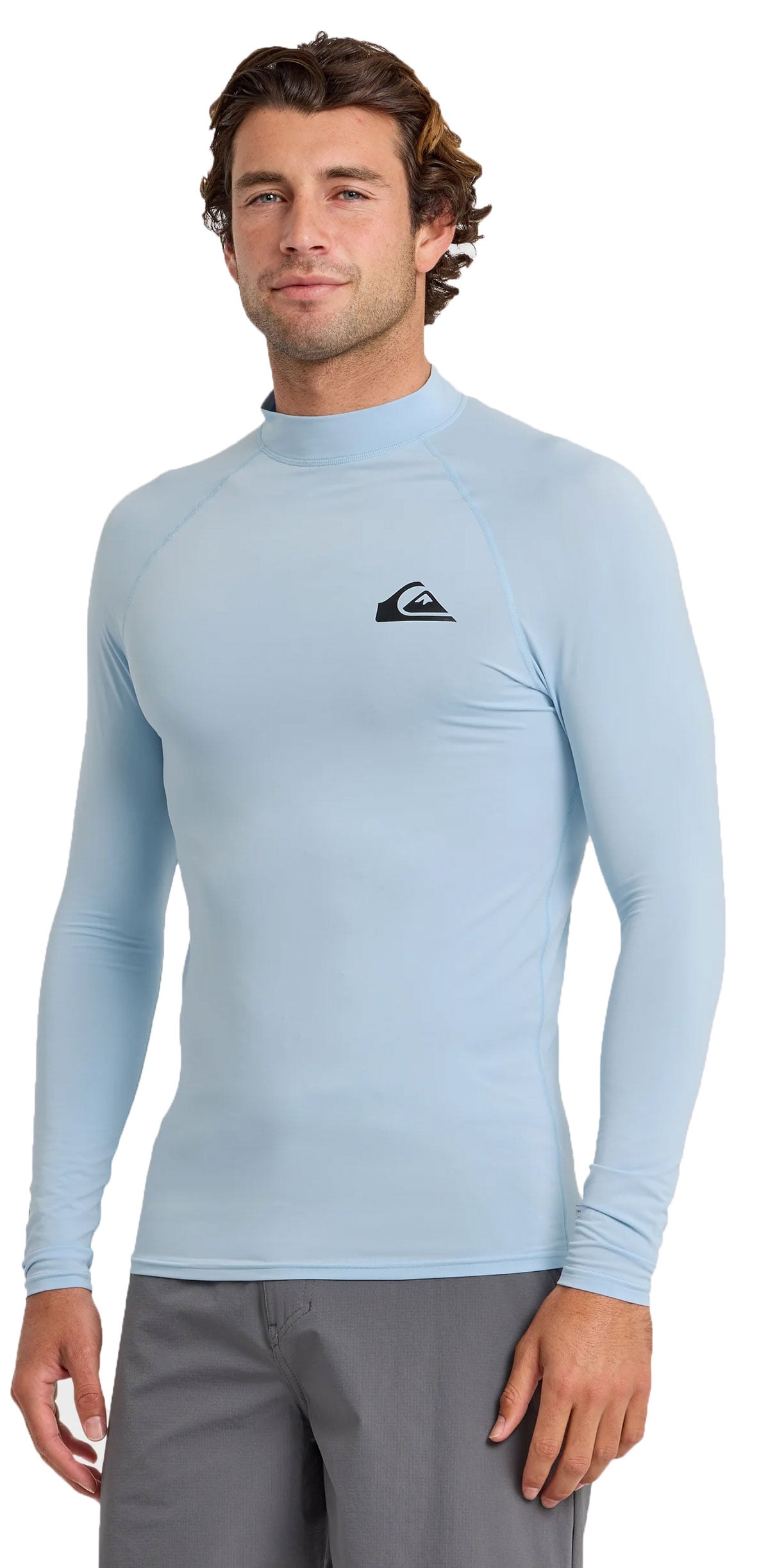 Quiksilver Men’s Everyday UPF 50 Long Sleeve Rashguard - Performance Fit Surf Shirt, Navy Heather – alternate view 1