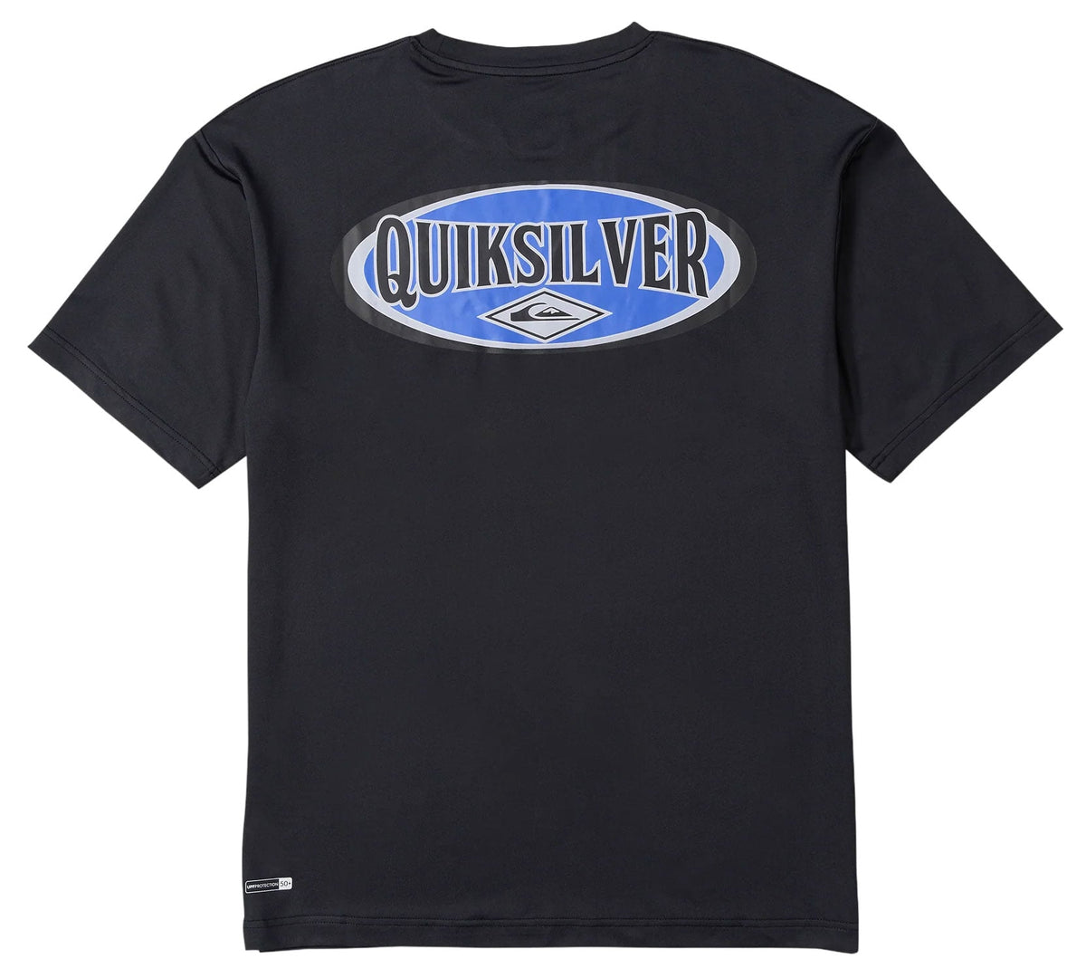 Quiksilver Direct Graphic UPF 50 Men's Short Sleeve Surf Shirt - Black – back view