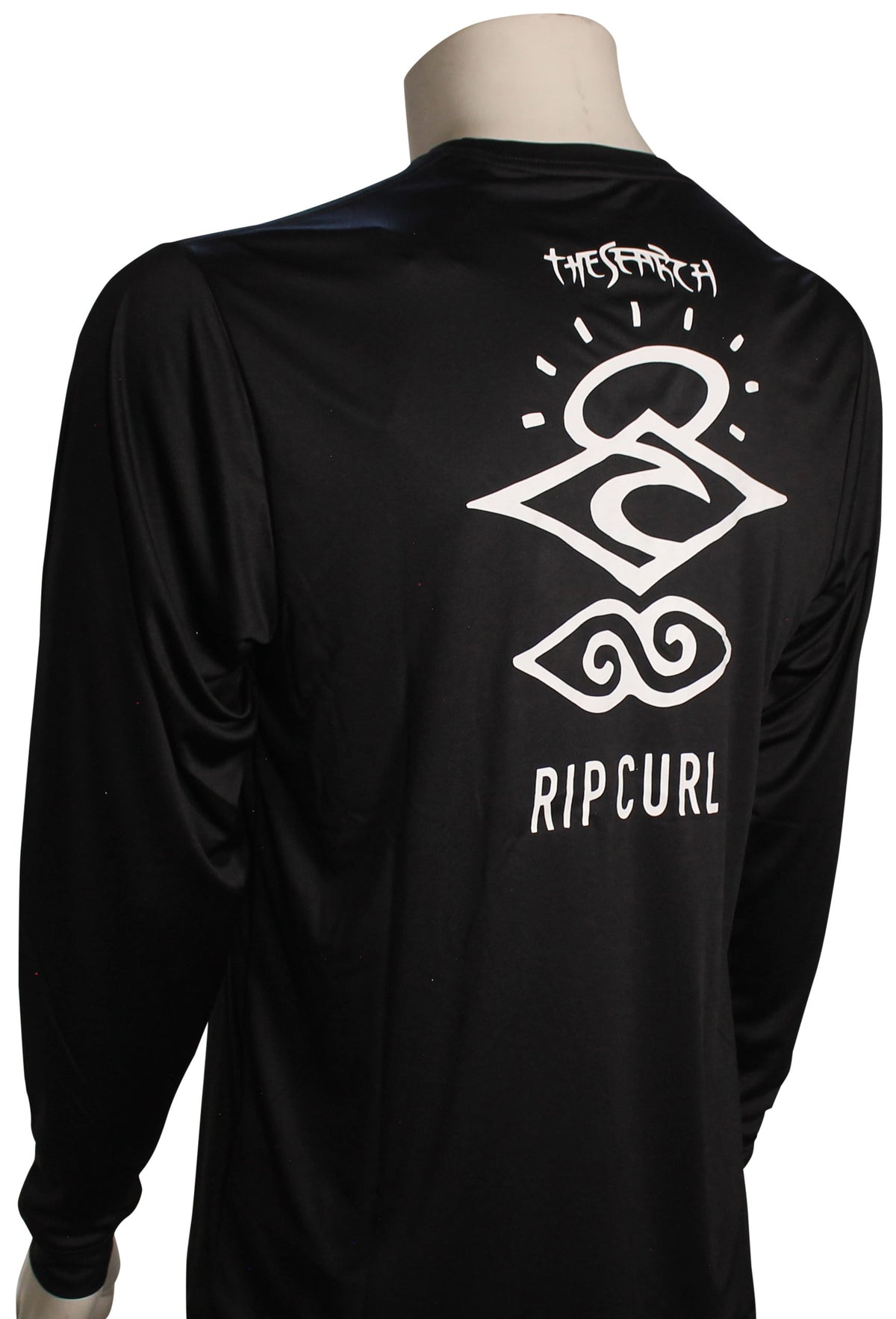 Rip Curl Icons Surflite LS Surf Shirt - Black – back view