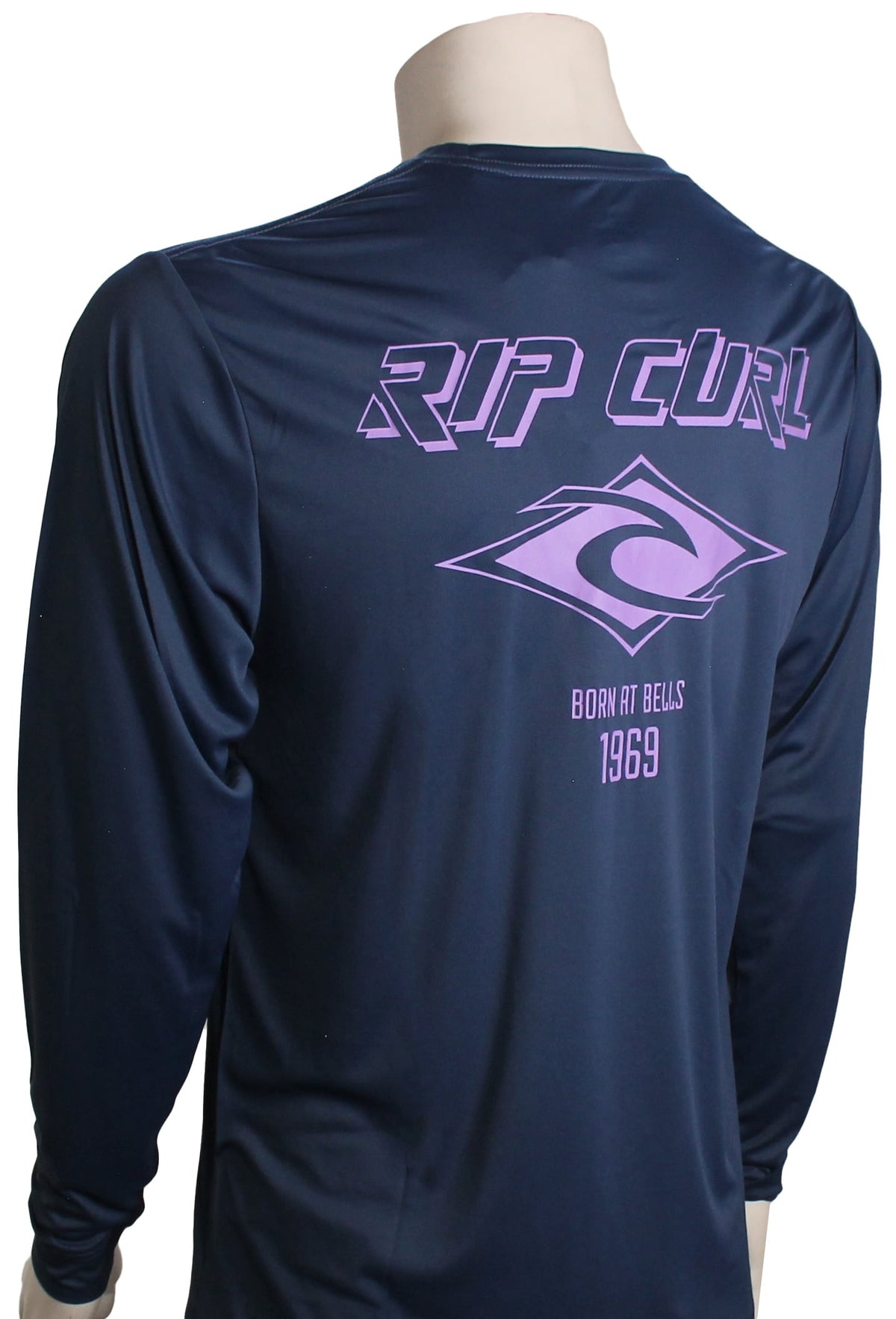 Rip Curl Icons Surflite LS Surf Shirt - Washed Navy – back view