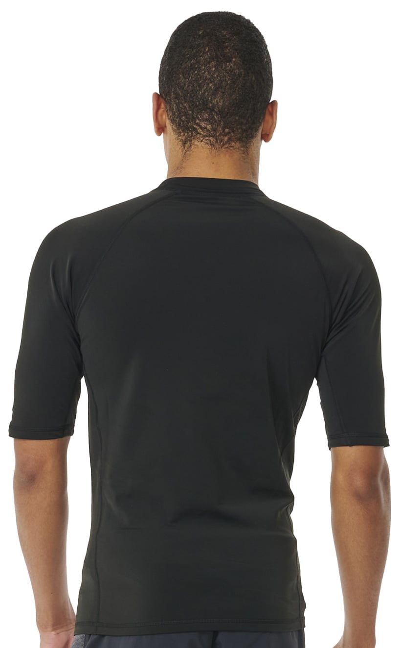 Rip Curl Icons Brushed SS Rash Guard - Black – back view