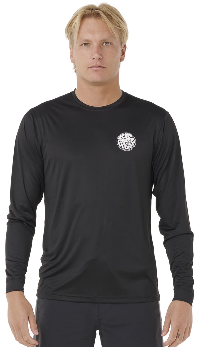 Rip Curl Icons Of Surflite UPF Men's Long Sleeve Rash Guard - Black