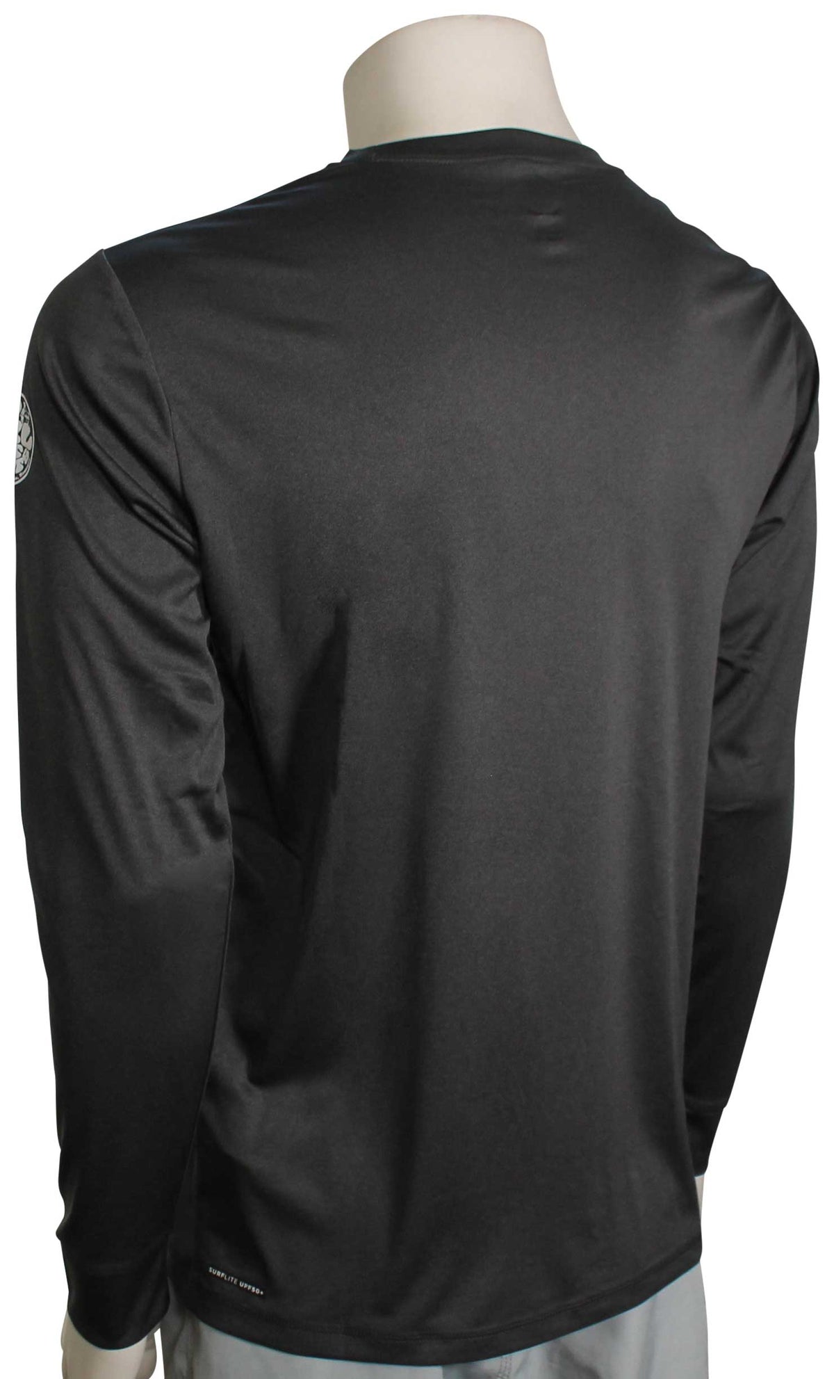 Rip Curl Dawn Patrol LS Surf Shirt - Classic Black Marle – back view