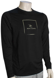 Rip Curl Corp Icon LS Surf Shirt - Black - XL