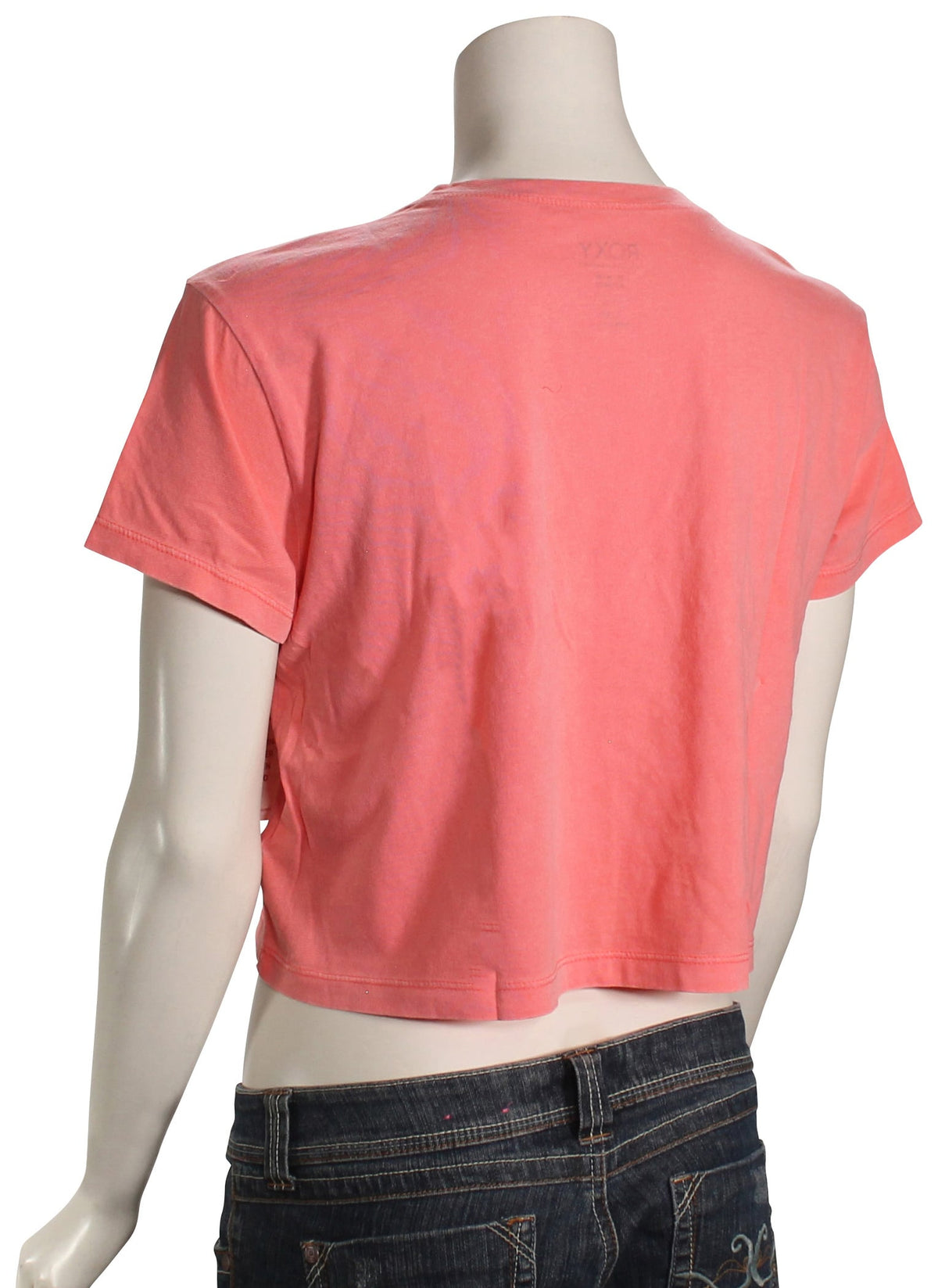 Roxy Paraiso Crop Women's T-Shirt - Sugar Coral – back view