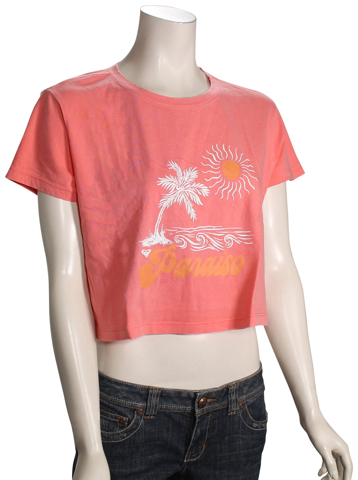 Roxy Paraiso Crop Women's T-Shirt - Sugar Coral