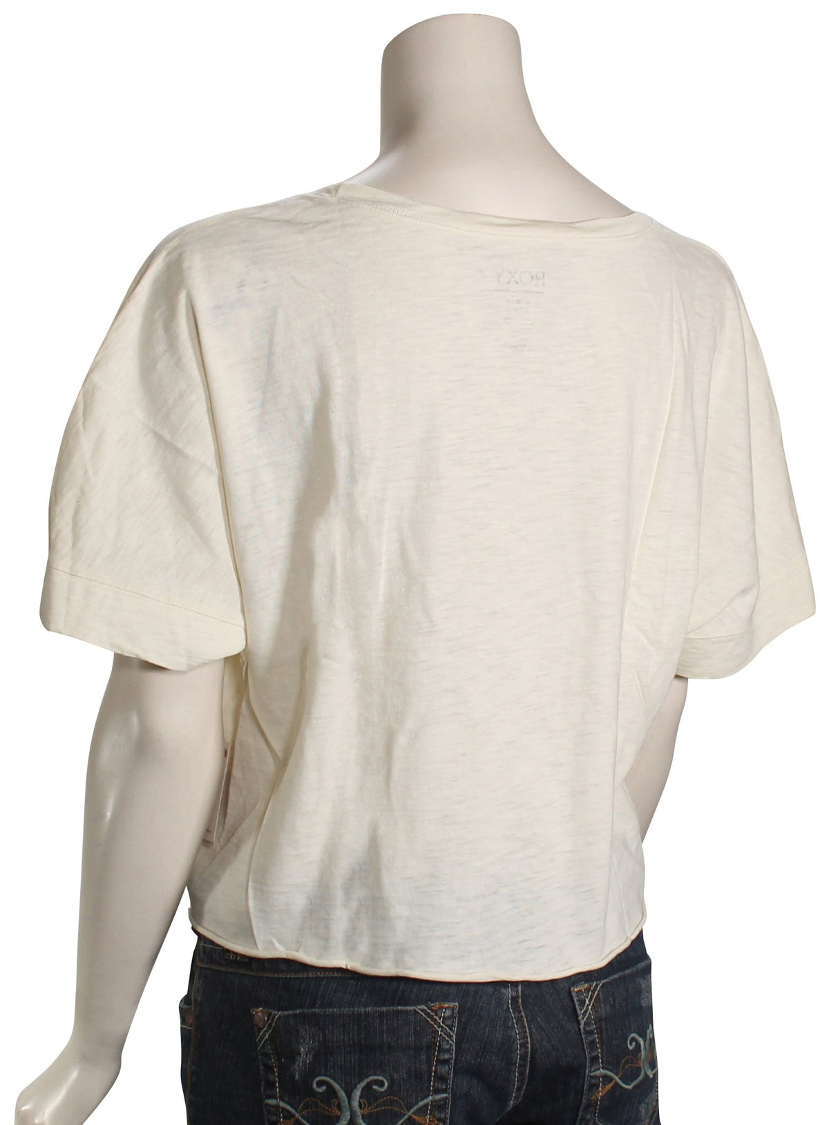 Roxy Palm Stripe Women's T-Shirt - Egret – back view