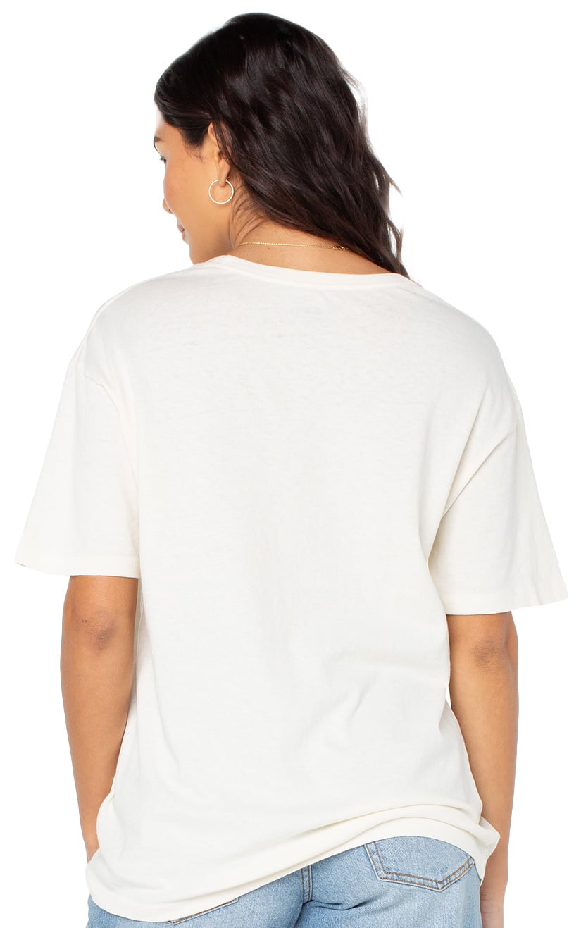 Roxy Hibiscus Spray Women's T-Shirt - Egret Hibiscus – back view