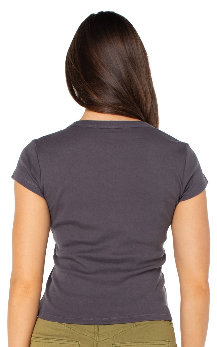 Roxy Heritage Stripe 90's Baby Women's T-Shirt - Phantom Heritage – back view