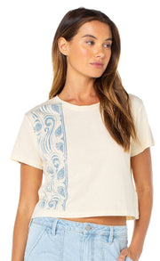 Roxy Sealife Border Women's T-Shirt - Parchment Sealife Border