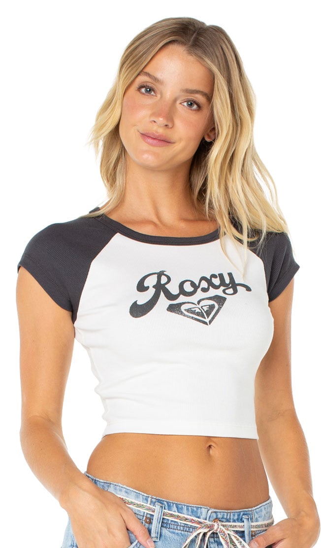 Roxy Home Team Cropped Baby Women's T-Shirt - Phantom Home Team