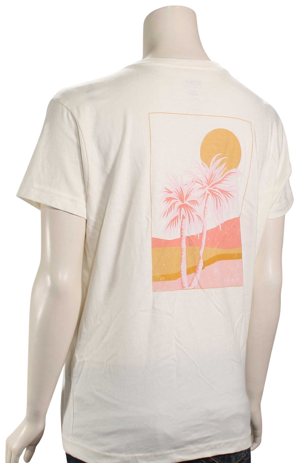 Roxy Palm Lines Women's T-Shirt - Snow White