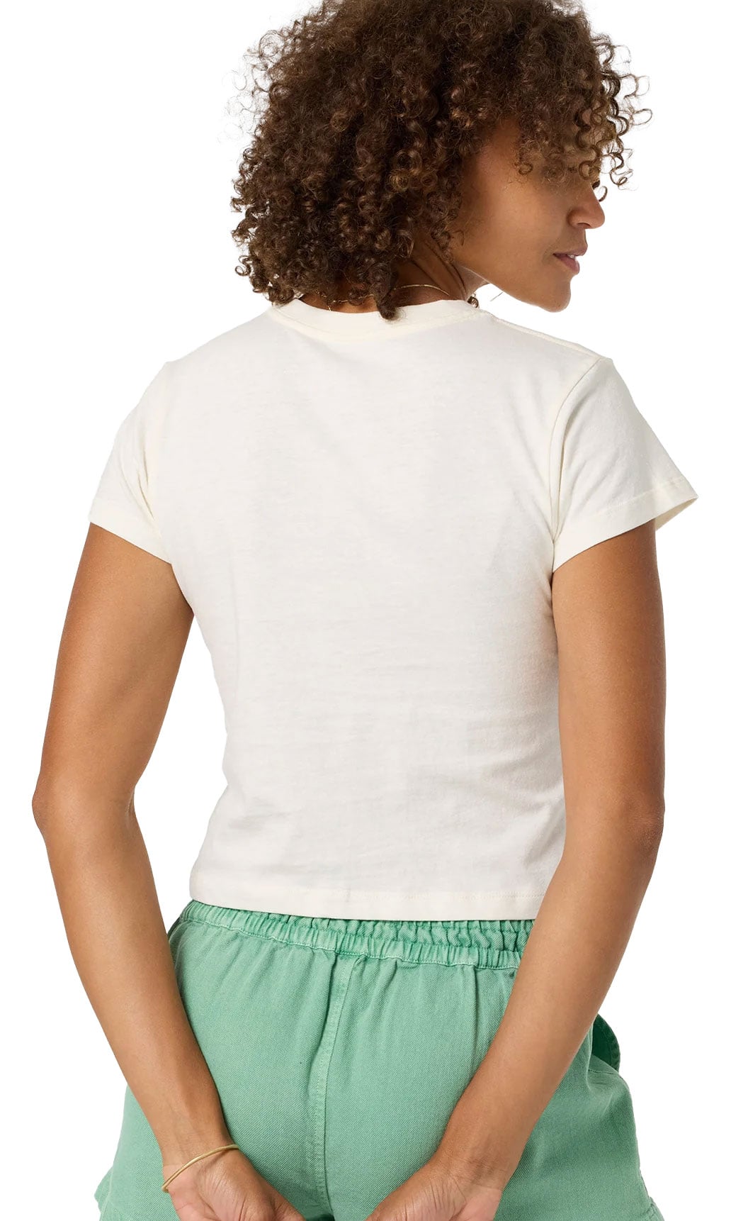 O'Neill Retro Stripe Women's Fitted Tee - Tofu – back view