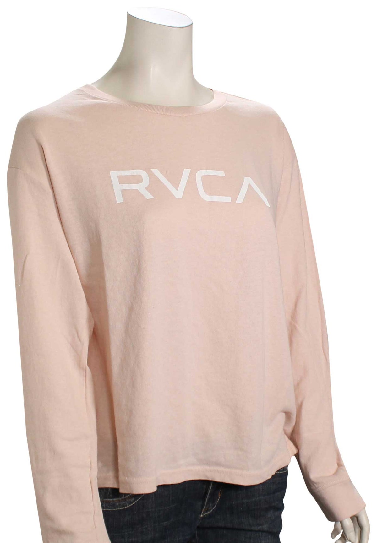 RVCA Big RVCA Stolen LS Women's T-Shirt - Pink Smoke, front view