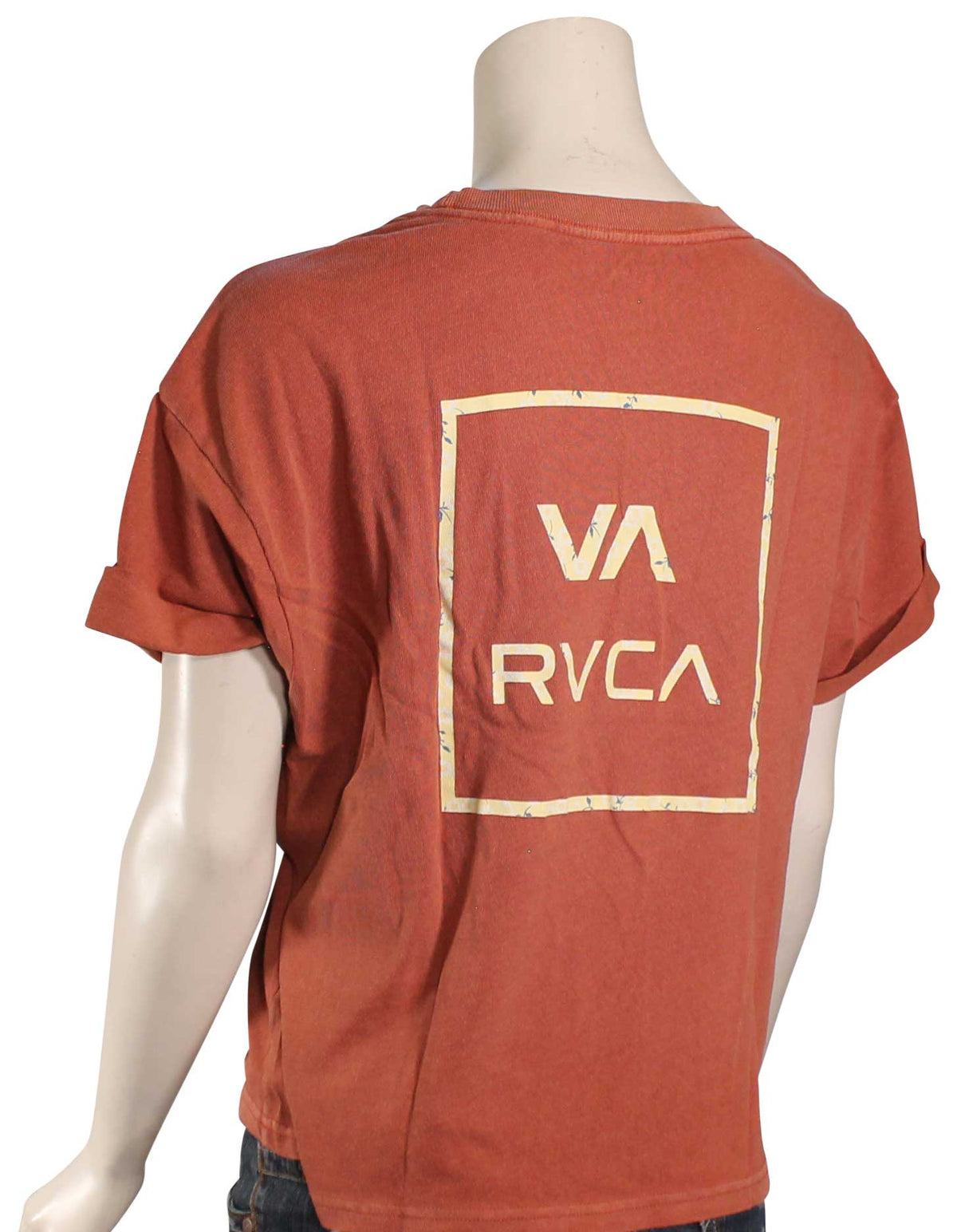 RVCA VA All The Way Roll Women's T-Shirt - Cinnamon – back view