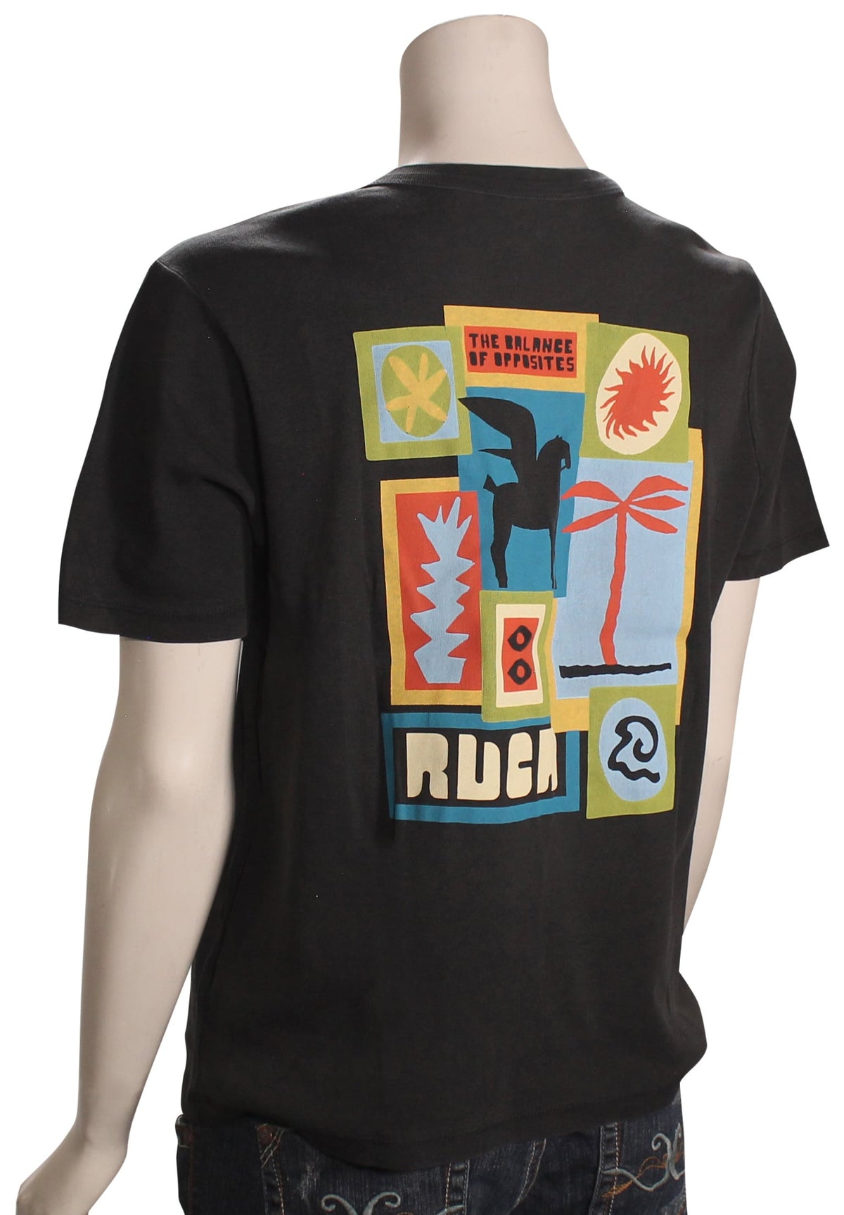 RVCA Daily Women's T-Shirt - Washed Black – back view